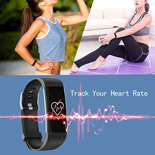 showyoo Smartwatch Reloj Deportiva de frecuencia cardíaca,oxígeno en Sangre,presión Arterial,Monitor de sueño IP68 Reloj Impermeable con conteo de Pasos,medición de Temperatura y de calorías
