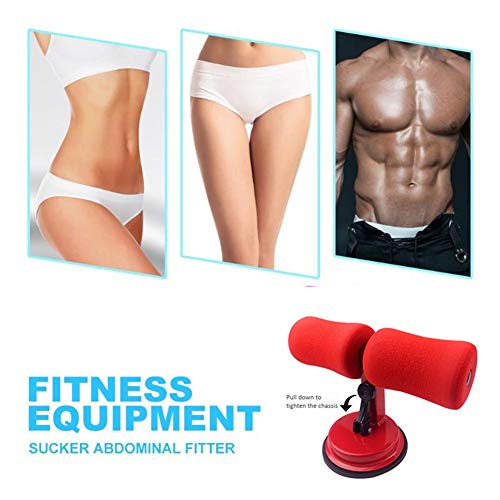 shuxuanltd Abdominales Aparatos Maquina Abdominales Ejercicio Abdominal de Siéntate de Cruncher Abs para Hombres Core Entrenador máquina El estómago ejercitador Red,f