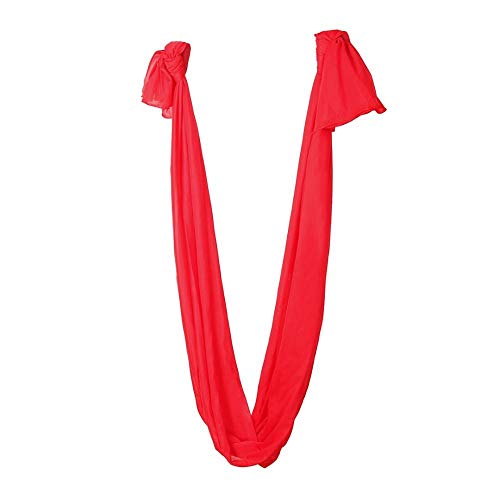 SHYSBV 2.8M * 1M Longitud Yoga Flying Swing Hamaca Anti-Gravity Yoga Elástico Inversión Aérea Swing Sling Strap Prop-Rojo