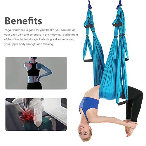 SHYSBV Conjunto De Hamaca De Yoga Aérea Antigravedad Cinturón De Yoga Multifunción Herramienta De Inversión De Yoga Voladora para Pilates Forma del Cuerpo con Bolsa De Transporte-Bandeja Colgante SHYSBV Conjunto De Hamaca De Yoga Aérea Antigravedad Cinturón De Yoga Multifunción Herramienta De Inversión De Yoga Voladora para Pilates Forma del Cuerpo con Bolsa De Transporte-Bandeja Colgante