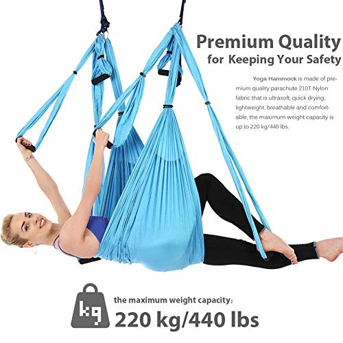 SHYSBV Juego De Hamacas De Yoga Aéreo Trapecio Herramienta De Inversión De Yoga Ganchos De Techo Correas De Extensión Mosquetones Bolsa De Transporte-Amarillo SHYSBV Juego De Hamacas De Yoga Aéreo Trapecio Herramienta De Inversión De Yoga Ganchos De Techo Correas De Extensión Mosquetones Bolsa De Transporte-Amarillo