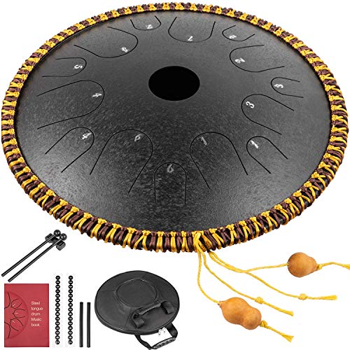 Si boletos madre tambor de formación 14 de diámetro de 14 pulgadas. percusión manuales de acero cobre puro lenguas tambor 14 idiomas cuerda calificación HandPan de acero decorado con murc.