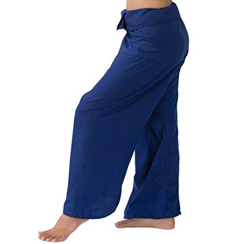 Siam Secrets Pantalones de pescador tailandés, unisex, ligeros, para yoga