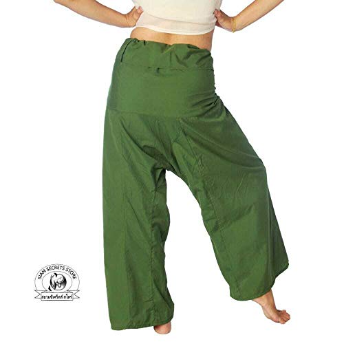 Siam Secrets Pantalones de pescador tailandés, unisex, ligeros, para yoga