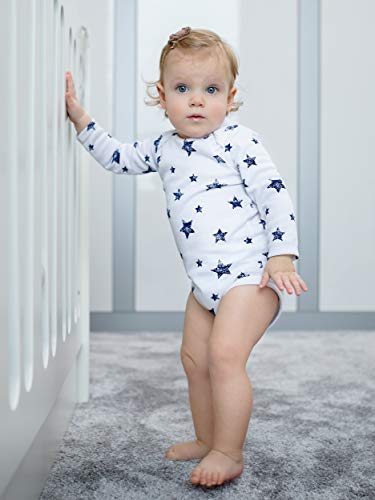 Sibinulo Niño Niña Body Bebé Manga Larga Pack de 5 Erizos Elefantes Negros Koala Beige Osos Azul Marino Estrellas 62(0-3 Meses) Sibinulo Niño Niña Body Bebé Manga Larga Pack de 5 Erizos Elefantes Negros Koala Beige Osos Azul Marino Estrellas 62(0-3 Meses)