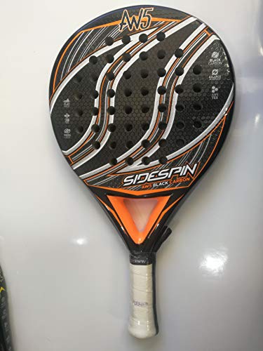 SideSpin Pala de Padel AW5 Full Carbon Eva Mix Texturado, Consigue Potencia + Control + Efecto, Adultos Unisex, Naranja, 38 mm SideSpin Pala de Padel AW5 Full Carbon Eva Mix Texturado, Consigue Potencia + Control + Efecto, Adultos Unisex, Naranja, 38 mm