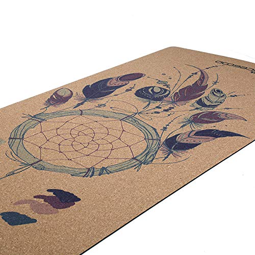 SiJOO Cork Yoga Mat Antideslizante impresión protección del Medio Ambiente Corcho Caucho Natural Yoga Mat Personalidad Personalizada 5mm