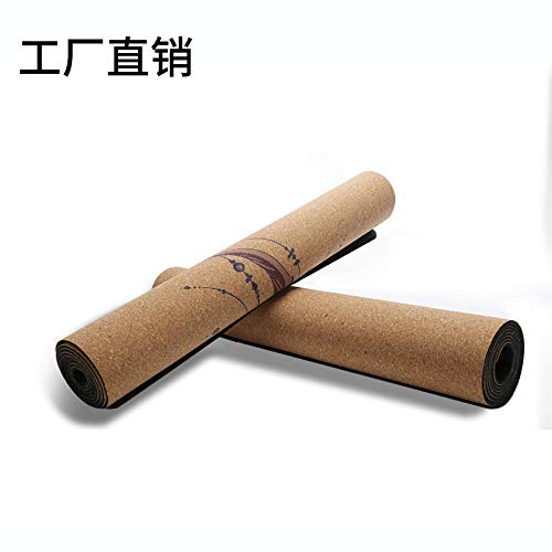 SiJOO Cork Yoga Mat Antideslizante impresión protección del Medio Ambiente Corcho Caucho Natural Yoga Mat Personalidad Personalizada 5mm