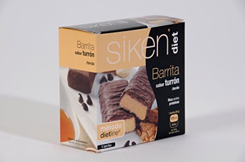 Siken Diet - Barrita turrón de 36 g. Estuche de 5 unidades. 131 Kcal/barrita Siken Diet - Barrita turrón de 36 g. Estuche de 5 unidades. 131 Kcal/barrita