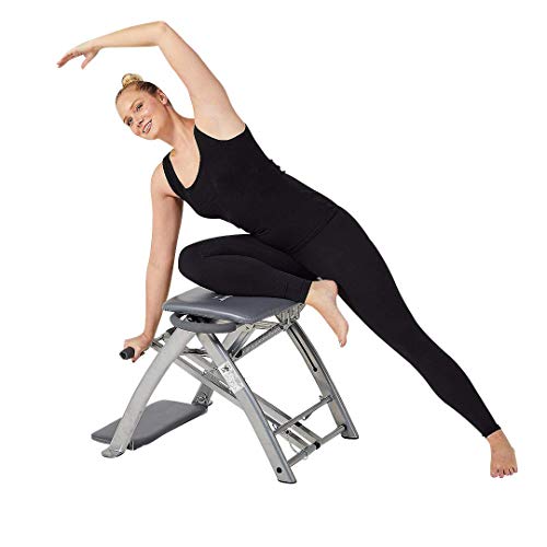 Silla de ejercicio profesional Pilates | Ejercicios de fitness en casa o en el estudio | Modelo "La vida es una playa" + 4 DVD instructivos | Como se ve en la television