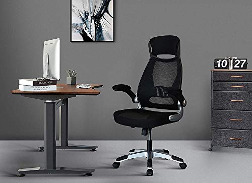 Silla ergonómica para computadora de Oficina Silla giratoria de Malla con Respaldo Alto Silla de Escritorio Acolchada con Brazos Plegables y Soporte para la Cabeza amp Silla ergonómica para computadora de Oficina Silla giratoria de Malla con Respaldo Alto Silla de Escritorio Acolchada con Brazos Plegables y Soporte para la Cabeza amp
