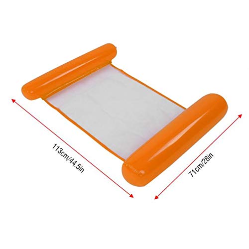 Silla Inflable de flotación de la Silla de la balsa de la balsa del reclinable de la Hamaca de la Cama de la Hamaca del Flotador del Agua para el Partido de la Piscina de la Playa (Naranja)