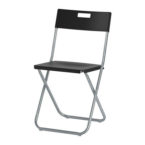 Silla Plegable Grunde de Ikea, Negro Silla Plegable Grunde de Ikea, Negro