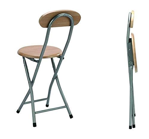 Silla Plegable Metal y Madera 2 PCS - Taburete Plegable Cocina - Silla Jardin Salon Silla Plegable Metal y Madera 2 PCS - Taburete Plegable Cocina - Silla Jardin Salon