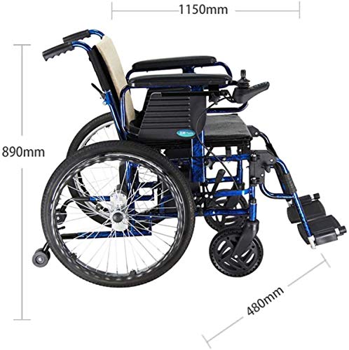 Sillas de ruedas eléctricas para adultos Powerchair plegable con 12Ah Li-ion, plegable portátil de energía Silla scooter motorizado for discapacitados y ancianos Movilidad Para los ancianos y discapac