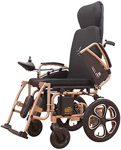 Sillas de ruedas eléctricas para adultos Puede mentir plana Silla de ruedas eléctrica inteligente automático portátil plegable silla de ruedas Scooter motorizado Potente silla de ruedas de doble motor