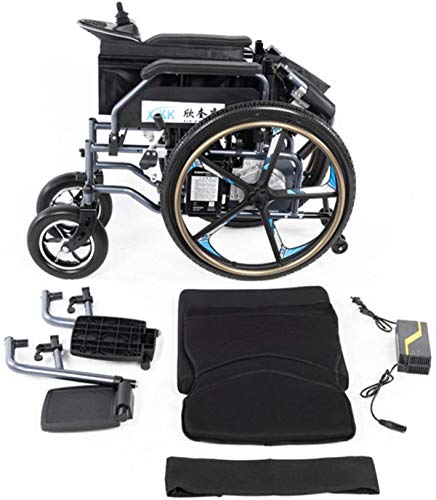 Sillas de ruedas eléctricas para adultos Silla de ruedas eléctrica plegable de peso ligero, plegable Powerchair con 12Ah Li-ion, plegable portátil de energía Silla scooter motorizado for discapacitado