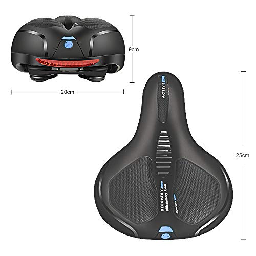 Sillín de Bicicleta, Cómodo Asineto Ergonómico, Asiento de Bicicleta Relleno con Espuma de Gel, Cojín cómodo para MTB/Bicicleta de Carretera/montaña/Urbana/Senderismo (Negro Azul) Sillín de Bicicleta, Cómodo Asineto Ergonómico, Asiento de Bicicleta Relleno con Espuma de Gel, Cojín cómodo para MTB/Bicicleta de Carretera/montaña/Urbana/Senderismo (Negro Azul)
