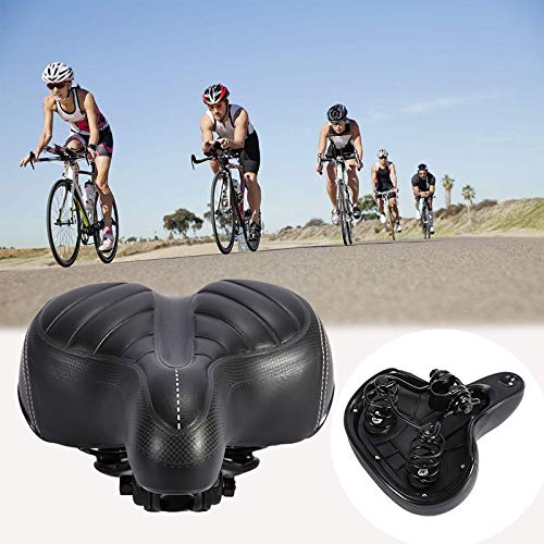 Sillín de bicicleta cómodo, gel ergonómico con bola de amortiguador de doble muelle, sillín de gel relleno de espuma de gel, asiento de bicicleta cómodo, adecuado para bicicleta/bicicleta de carretera Sillín de bicicleta cómodo, gel ergonómico con bola de amortiguador de doble muelle, sillín de gel relleno de espuma de gel, asiento de bicicleta cómodo, adecuado para bicicleta/bicicleta de carretera