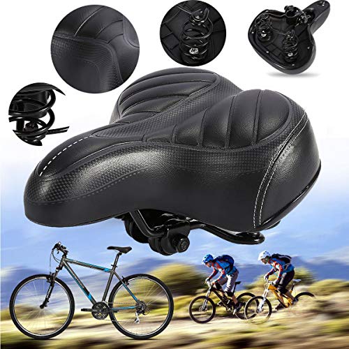 Sillín de bicicleta cómodo, gel ergonómico con bola de amortiguador de doble muelle, sillín de gel relleno de espuma de gel, asiento de bicicleta cómodo, adecuado para bicicleta/bicicleta de carretera Sillín de bicicleta cómodo, gel ergonómico con bola de amortiguador de doble muelle, sillín de gel relleno de espuma de gel, asiento de bicicleta cómodo, adecuado para bicicleta/bicicleta de carretera