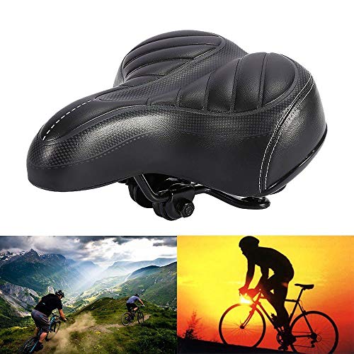Sillín de bicicleta cómodo, gel ergonómico con bola de amortiguador de doble muelle, sillín de gel relleno de espuma de gel, asiento de bicicleta cómodo, adecuado para bicicleta/bicicleta de carretera