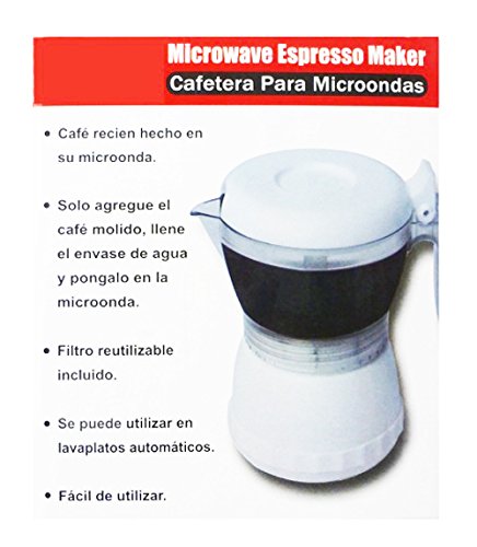 SILVANO Cafetera microondas Individual Taza Cafe en 3 Minutos en microondas Novedad
