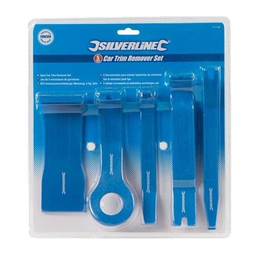 Silverline 731768 Herramientas para extraer tapicerías de vehículos, 5 pzas