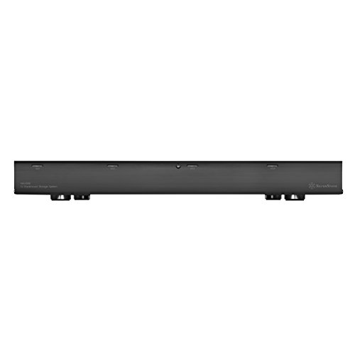 SilverStone SST-RS431S - Montaje en rack 1U -  2 Carcasas para disco duro externa sin bandeja de 4 bahías 3,5” SAS/SATA mini SAS SFF8088x, negro