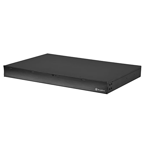 SilverStone SST-RS431S - Montaje en rack 1U -  2 Carcasas para disco duro externa sin bandeja de 4 bahías 3,5” SAS/SATA mini SAS SFF8088x, negro