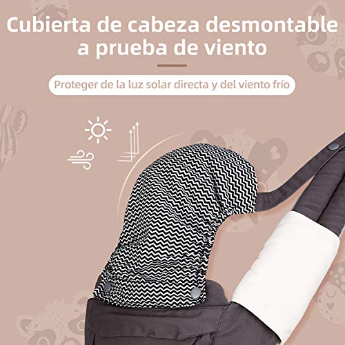 SIMBR Mochila Portabebés Multifuncional 12 en 1, Portabebés Ergonómico con Asiento para bebés de 3-36 Meses, Cinturón Ajustable y 3D tejido de red, Carga Máx 20 kg, Puro Algotón 100%