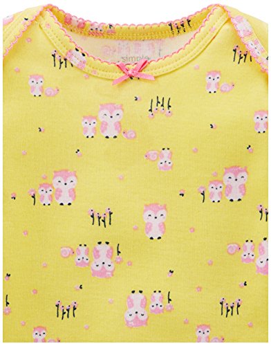 Simple Joys by Carter's - Body de manga larga para niña (5 unidades) ,Pink, Gray, White, Yellow ,18 Meses Simple Joys by Carter's - Body de manga larga para niña (5 unidades) ,Pink, Gray, White, Yellow ,18 Meses