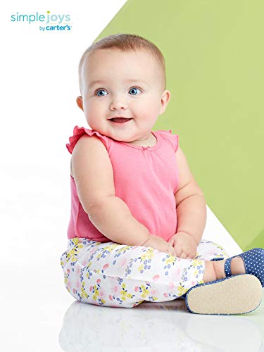 Simple Joys by Carter's - Body sin mangas para niña (6 unidades) ,Black, White Pink Ruffle ,US NB (EU 56-62) Simple Joys by Carter's - Body sin mangas para niña (6 unidades) ,Black, White Pink Ruffle ,US NB (EU 56-62)