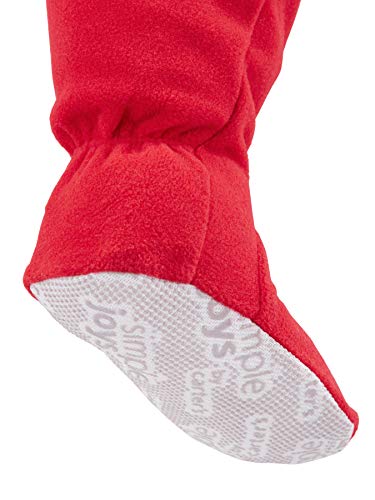 Simple Joys by Carter's Unisex bebé 2-pack Holiday Loose Fit Flame Resistant Fleece Footed Pajamas multicolor Ivory Santa/Red Santa 5T