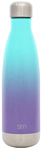 Simple Modern Wave 500ml Termo Botella Agua Acero Inoxidable, Botella Termica Mantiene el Frio por 24 Horas Aislada al Vacío Doble Pared para Deporte café o Viaje Dos Tonos: Mares Tropicales