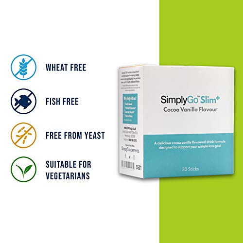 SimplyGo™ Slim+ - Sabor chocolate con vainilla - 30 Raciones - Apto para veganos - 30 Sobres - SimplySupplements SimplyGo™ Slim+ - Sabor chocolate con vainilla - 30 Raciones - Apto para veganos - 30 Sobres - SimplySupplements
