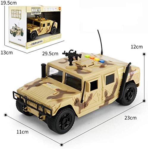 Simulación Juguetes Militares Modelos de aleación de Metal inercial Fundido a presión Tanque Coche blindado Puertas Que se abren con Sonido y luz Acción de Retroceso Modelo Interior detallado 3 años