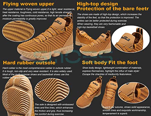 SINOES 2020 Zapatillas De Baloncesto para Hombre, Botas De Baloncesto De Absorción De Choque De Rendimiento Zapatillas KPU + De Tejido Ligero