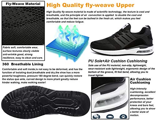 SINOES 2020 Zapatillas de Deportivos de Running para Mujer Gimnasia Ligero Sneakers Negro Azul Gris Blanco