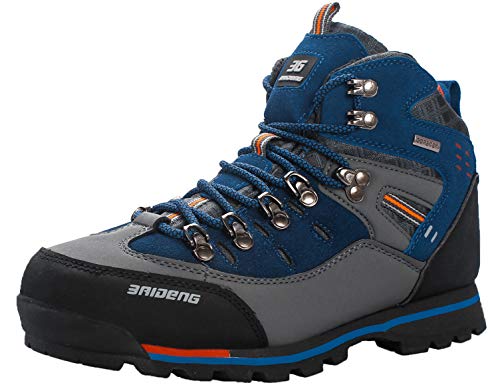 SINOES Zapatillas Botas Profesionales de Cuero para Hombres Especialmente diseñados para Senderismo Trekking montaña Deportes al Aire Libre A Prueba de Golpes, Transpirables y Antideslizante