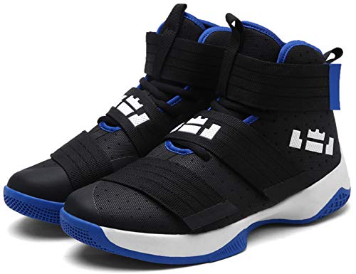 SINOES Zapatillas de Baloncesto para Hombre, Botas de Baloncesto de absorción de Choque de Rendimiento Zapatillas de Deporte Ligeras y Transpirables Al Aire Libre Suave