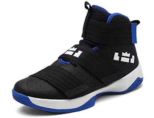 SINOES Zapatillas de Baloncesto para Hombre, Botas de Baloncesto de absorción de Choque de Rendimiento Zapatillas de Deporte Ligeras y Transpirables Al Aire Libre Suave