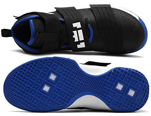 SINOES Zapatillas de Baloncesto para Hombre, Botas de Baloncesto de absorción de Choque de Rendimiento Zapatillas de Deporte Ligeras y Transpirables Al Aire Libre Suave