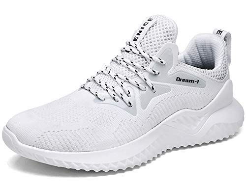 SINOES Zapatillas de Deportivos de Running para Mujer Gimnasia Ligero Malla Algodón Sneakers Zapatos Perezosos Rojo Gris Púrpura