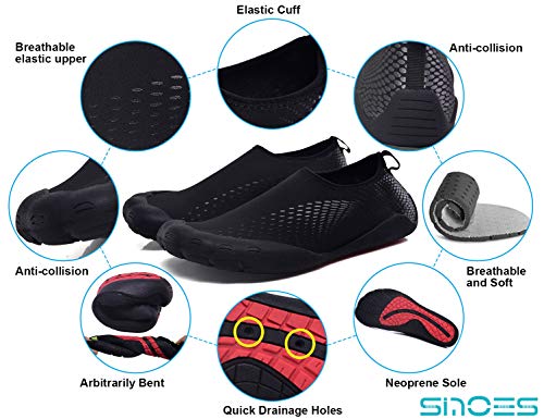 SINOES Zapatos de Agua de Playa Zapatos Deportivos Mujer Hombre Pareja Deportes Aire Libre Calzado de Deportes acuáticos de Ocio Calcetines Descalzos de Yoga Aqua de Secado rápido SINOES Zapatos de Agua de Playa Zapatos Deportivos Mujer Hombre Pareja Deportes Aire Libre Calzado de Deportes acuáticos de Ocio Calcetines Descalzos de Yoga Aqua de Secado rápido