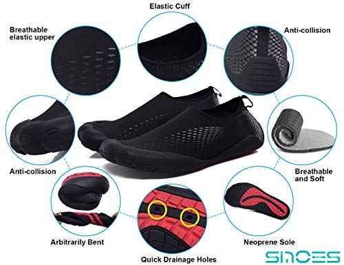 SINOES Zapatos de Agua de Playa Zapatos Deportivos Mujer Hombre Pareja Deportes Aire Libre Calzado de Deportes acuáticos de Ocio Calcetines Descalzos de Yoga Aqua de Secado rápido