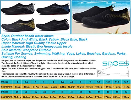 SINOES Zapatos de Agua Unisex para Buceo Snorkel Surf Piscina Playa Yoga Deportes Acuáticos