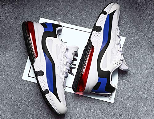 SINOES Zapatos Hombre Verano Mocasines Zapatos Casuales De Tenis para Hombre Zapatos Deportivos con Cordones De Peso Ligero Y Transpirables Blanco Azul 43 EU