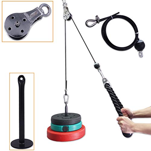 Sistema de Fijación de la Máquina de Cable Polea Bricolaje Máquina Tríceps Fuerza Brazo Desplegable Alta Tríceps Polea Ejercicio Bricolaje con Cable Alambre Accesorio Cuerda Nylon (2M / 78.7in) Sistema de Fijación de la Máquina de Cable Polea Bricolaje Máquina Tríceps Fuerza Brazo Desplegable Alta Tríceps Polea Ejercicio Bricolaje con Cable Alambre Accesorio Cuerda Nylon (2M / 78.7in)