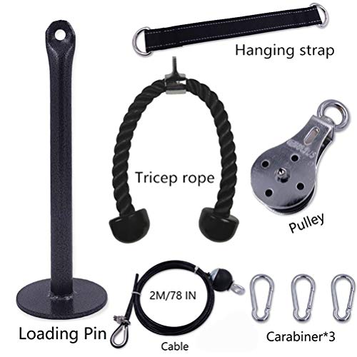 Sistema de Fijación de la Máquina de Cable Polea Bricolaje Máquina Tríceps Fuerza Brazo Desplegable Alta Tríceps Polea Ejercicio Bricolaje con Cable Alambre Accesorio Cuerda Nylon (2M / 78.7in) Sistema de Fijación de la Máquina de Cable Polea Bricolaje Máquina Tríceps Fuerza Brazo Desplegable Alta Tríceps Polea Ejercicio Bricolaje con Cable Alambre Accesorio Cuerda Nylon (2M / 78.7in)