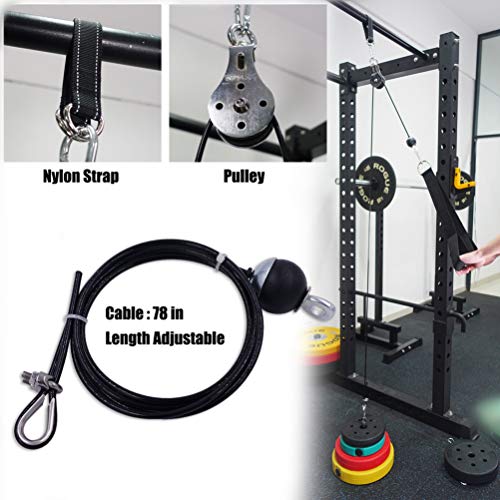 Sistema de Fijación de la Máquina de Cable Polea Bricolaje Máquina Tríceps Fuerza Brazo Desplegable Alta Tríceps Polea Ejercicio Bricolaje con Cable Alambre Accesorio Cuerda Nylon (2M / 78.7in) Sistema de Fijación de la Máquina de Cable Polea Bricolaje Máquina Tríceps Fuerza Brazo Desplegable Alta Tríceps Polea Ejercicio Bricolaje con Cable Alambre Accesorio Cuerda Nylon (2M / 78.7in)
